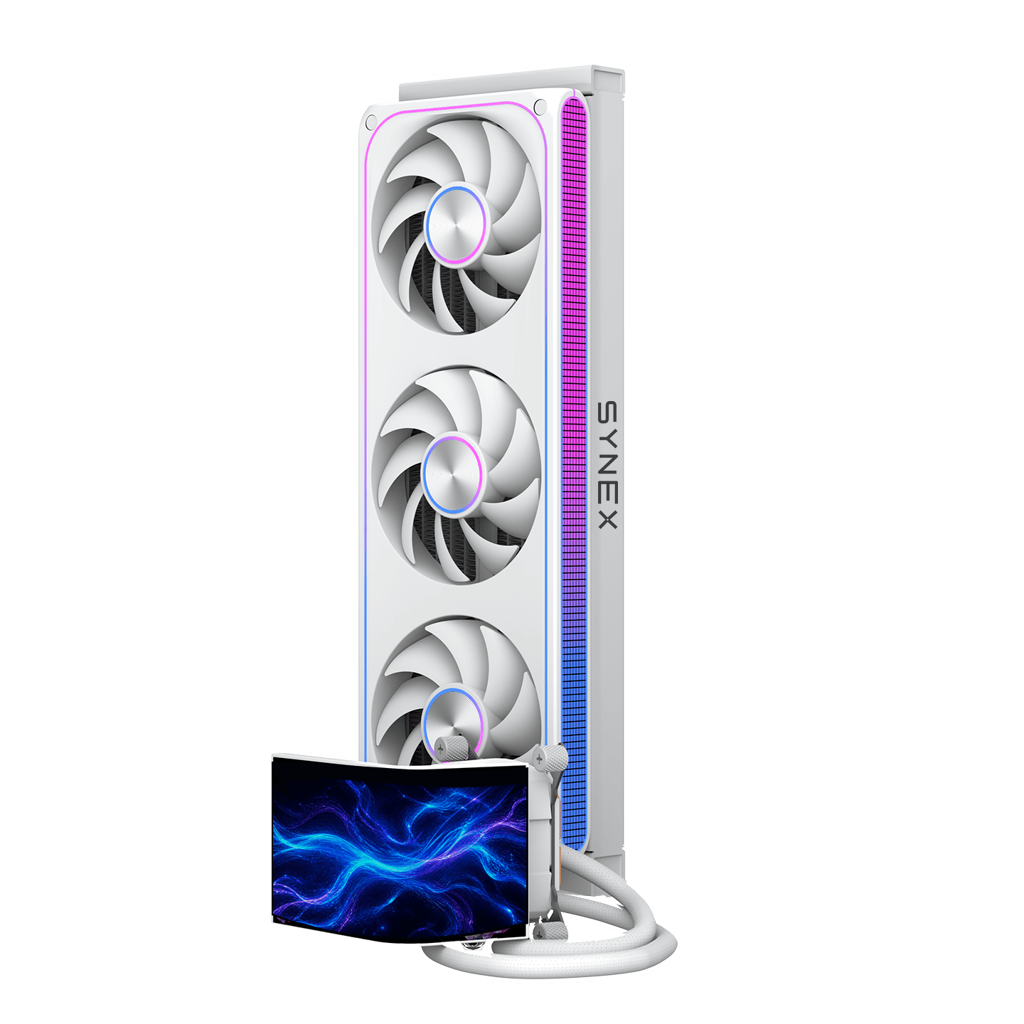 Water Cooler Gamer Synex PulseView 360 Arctic ARGB com Tela OLED 6,67”